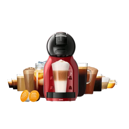 Mini Me Automática Máquina de Café Vermelha e Preta - Image 2